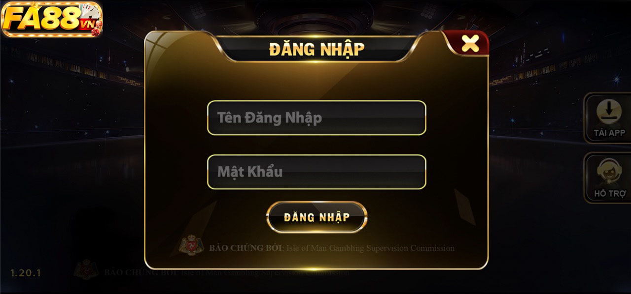 Hướng dẫn đăng nhập đơn giản vào công game Fa88